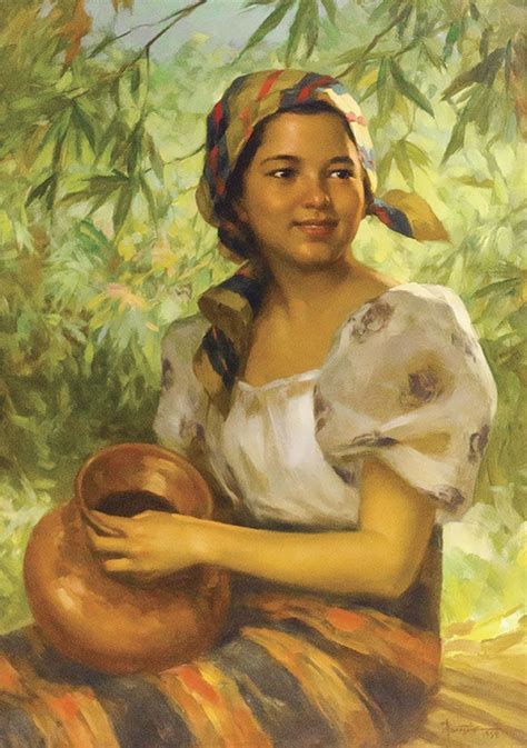 Fernando Amorsolo Girl By A River Philippine Art Filipino Art