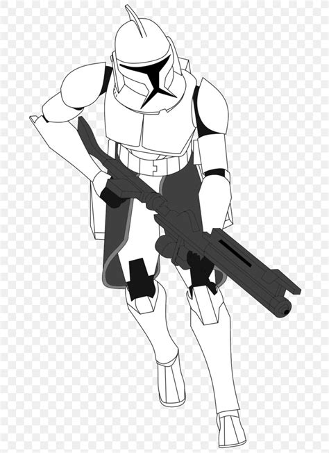 Clone Trooper Clone Wars Line Art Drawing Sketch Png 708x1129px