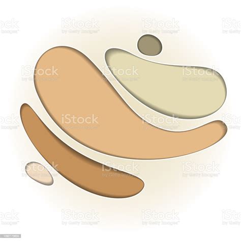 Summer Abstraction Art Abstract Curve Shapes Vector Modern Style Paper