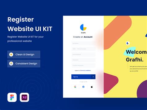 Register Website Ui Kit Uplabs