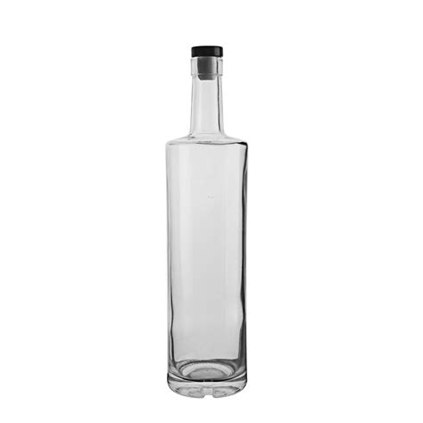 Empty Clear Round Transparent 700 Ml Liquor Glass Wine Bottles With