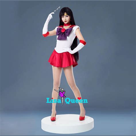 Custom Made Size Sailor Moon Sailor Mars Hino Rei Cosplay Costume