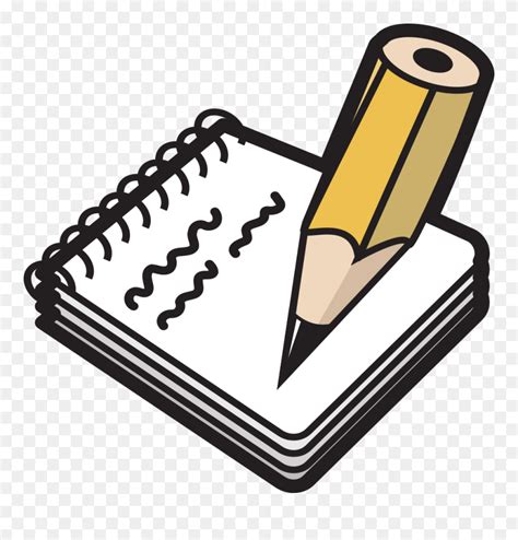 Download Clipart Notebook And Pencil Notepad And Pencil Clipart Png