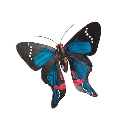 Metal And Plexiglass Butterfly Wall Art Blue Wind And Weather