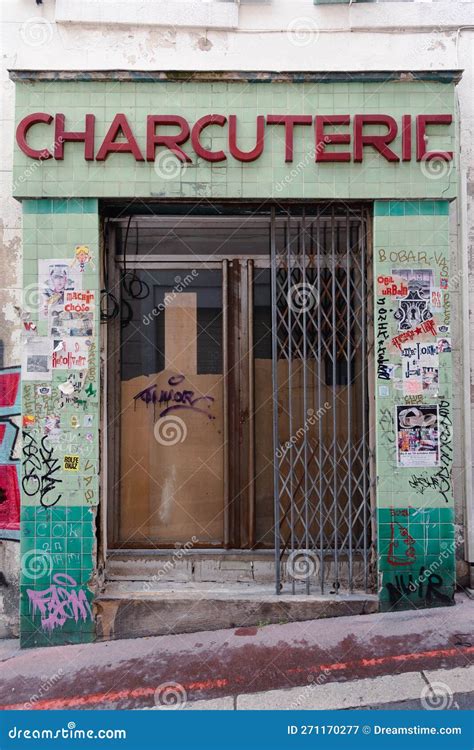 Marseille France Nov 12 2021 Abandoned Butcher S Shop In The