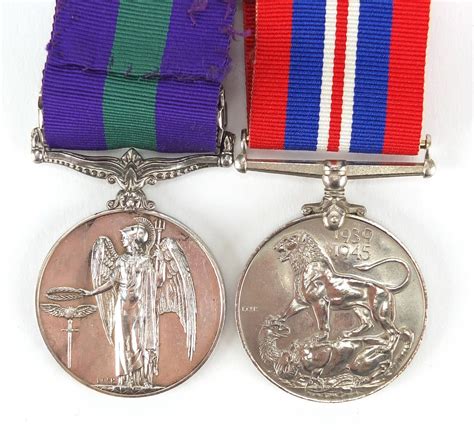British Military World War Ii General Service Medal With Palestine Bar