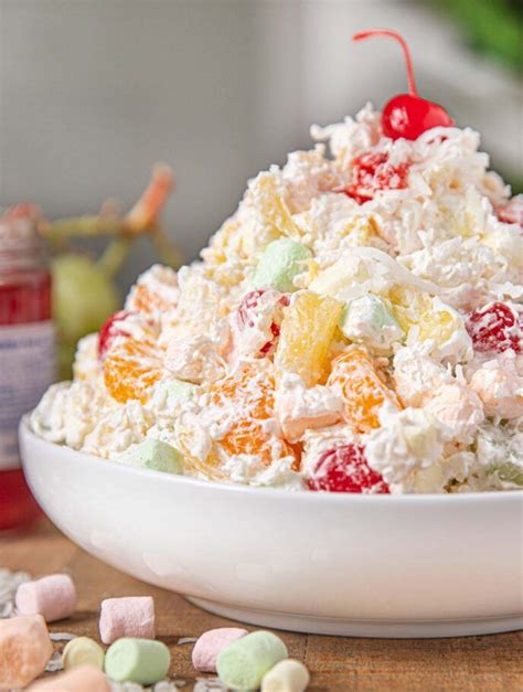 Each of these simple dessert recipes that don't require an oven can be whipped. This Ambrosia Salad Recipe is a CLASSIC holiday no-bake ...