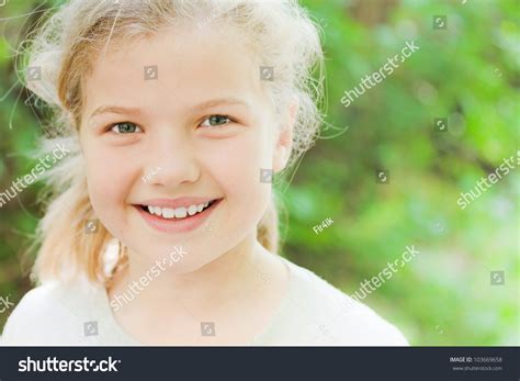 Cute Young Girl Park Portrait Smiling Stock Photo 103669658 Shutterstock