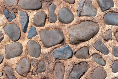 Closeup Image Of A Cement And Stone Wall Or Path