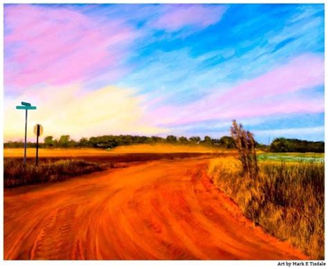 Red Dirt Roads Rural Georgia Landscape Art Print