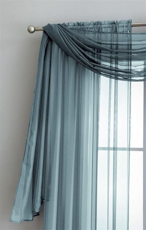 See more ideas about canopy bed, bed drapes, canopy bed drapes. Warm Home Designs Pair of Dusty Blue Sheer Curtains or ...