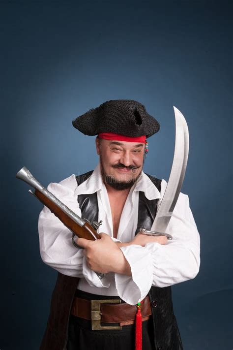 A Man Dressed As A Pirate Stock Image Image Of Clothing