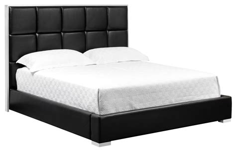 Tompkins Black Leather King Platform Bed From Sunpan Coleman Furniture