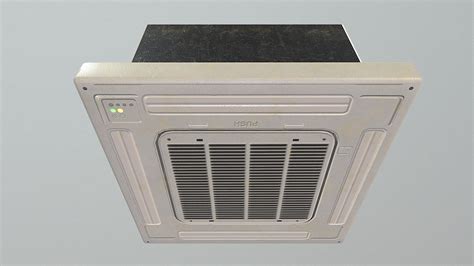 Ceiling Cassette Air Conditioner Buy Royalty Free D Model By
