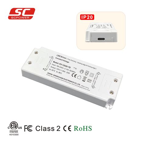 Etl Fcc Ce Triac Dimmable 12v 24v Dc 20w Indoor Led Driver China