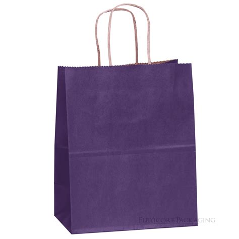Purple Kraft Paper Bags 8 X4 75 X10 25 50ct