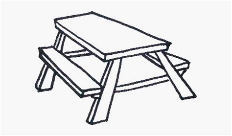 Picnic Table Easy Drawing Hd Png Download Kindpng