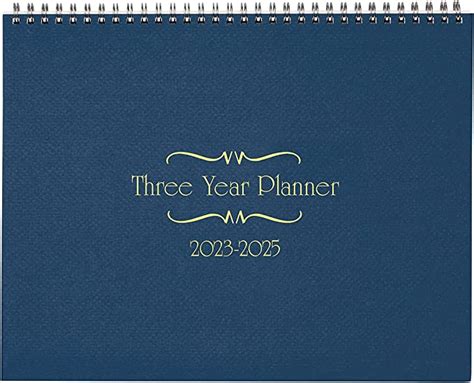3 Year Calendar Diary 2023 2025 Blue Everything Else
