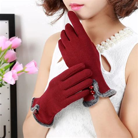 new design women winter touch screen winter gloves autumn warm gloves wrist mittens driving ski