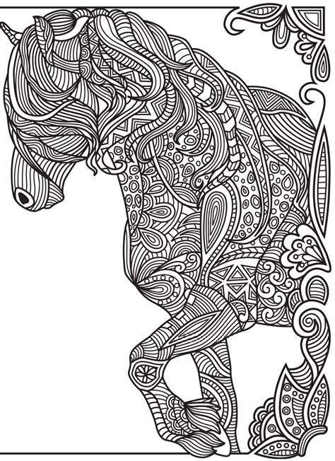 Horses Colorish Coloring Book App For Adults Mandala Relax By