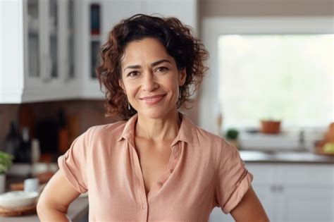 Premium Ai Image Proud Hispanic Woman Posing In Her Kitchen