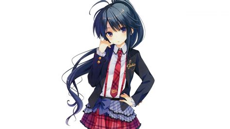 Anime Girls Ponytail School Uniform Black Hair Schoolgirls