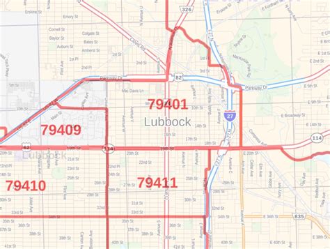 Lubbock Zip Code Map Zip Code Map