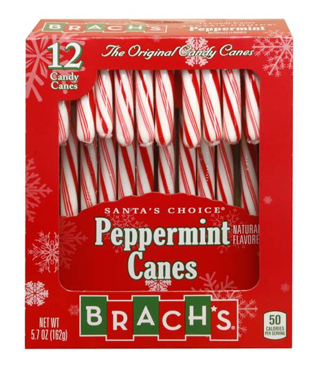 Brachs Peppermint Candy Canes 57 Oz 12 Count