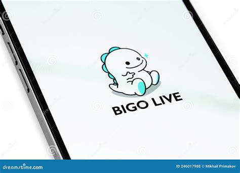 Bigo Live Logo Mobile App On Screen Smartphone Iphone Closeup
