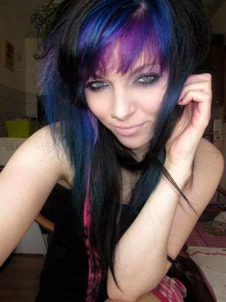 Ira Vampira Scene Queen Emo Girl Purple Black Hair Sitemodel Make Up Germany Blue Eyes