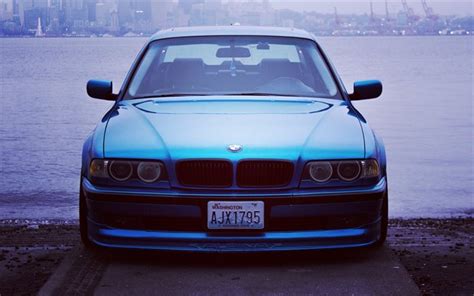Download Wallpapers Bmw 7 Series Luxury Cars E38 Tuning Blue Bmw