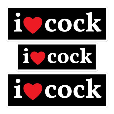 I Heart Cock I Love Cock Sticker Pack