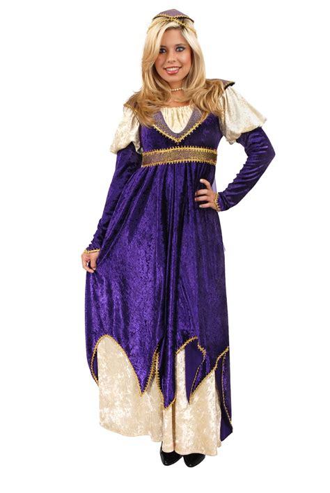 Women S Purple Renaissance Maiden Costume Ebay