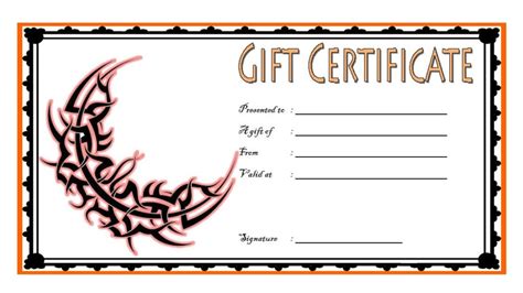 Tattoo Gift Certificate Template Free Coolest Designs Fresh Professional Templates