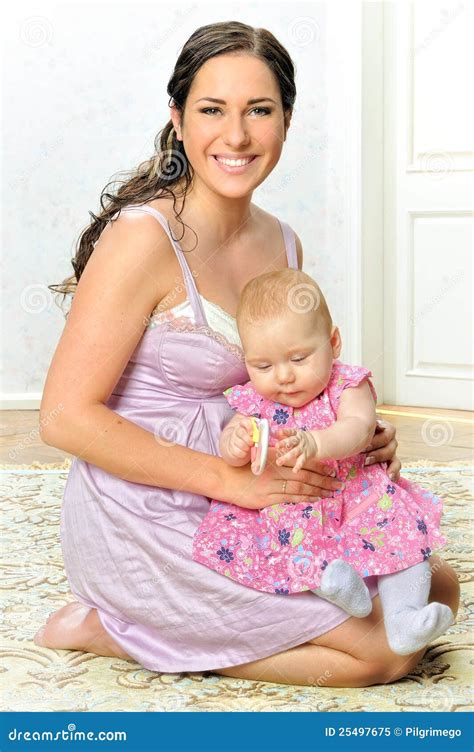 Beautiful Mother With Her Baby Stock Image Image Of Little Love