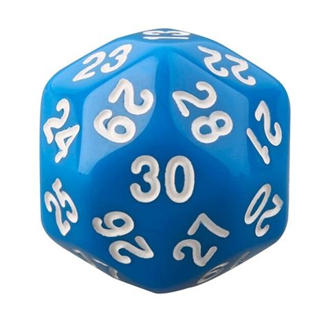 1pcs 30 Sided Dice 6 Colors Red Blue Green Black White High Quality