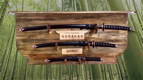 3 Tier Katana Wakizashi Tanto Samurai Sword Display Rack W Shelf