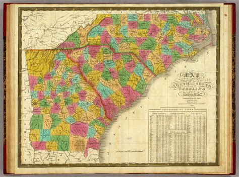 Map Of South Carolina And Georgia Color 2018