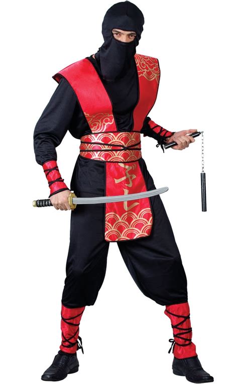 Mens Ninja Warrior Fancy Dress Costume Japanese Adult Costume Martial