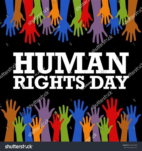 Human Rights Day Poster Template Stok Vektör Telifsiz 346953689