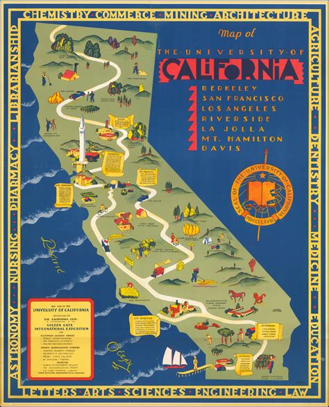 Map Of The University Of California Barry Lawrence Ruderman