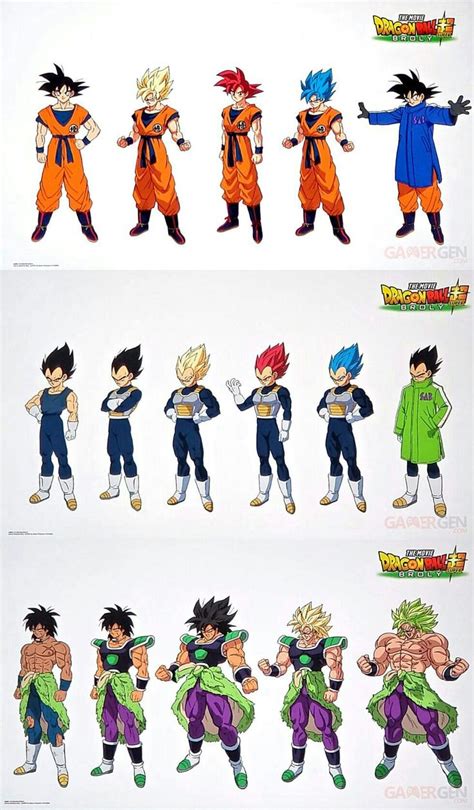 Character Designs From The Dragon Ball Super Broly Movie Personajes