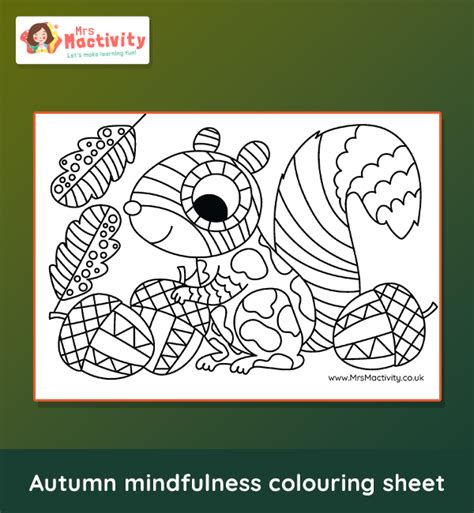 Autumn Mindfulness Colouring Sheets Mrs Mactivity