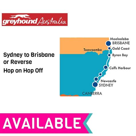 Sydney To Brisbane Greyhound East Coast Whimit Bus Pass 249