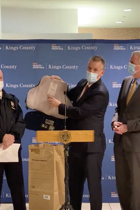 Nypd Commissioner Shea Shows Bulletproof Vest That Saved Cops Life