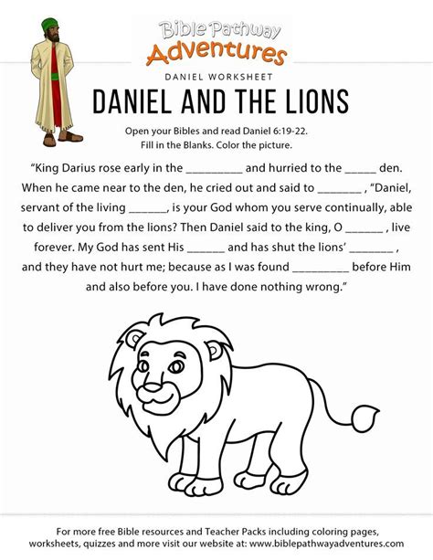 Daniel And The Lions Worksheet Daniel And The Lions Bible Lessons