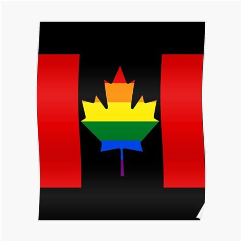Canada Pride Month Flag Poster For Sale By Tumblyhaus Redbubble