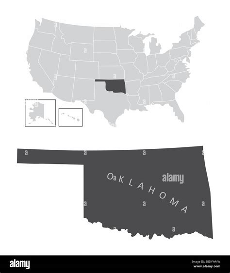 Oklahoma Map Hi Res Stock Photography And Images Alamy