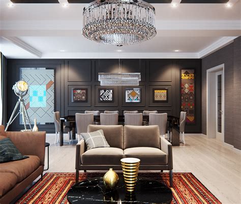 modern interior home design  combining  classic decor