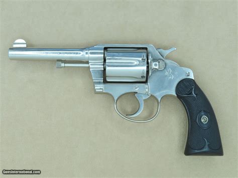 1925 Vintage 1st Issue Nickel Colt Police Positive Special Revolver In